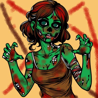 realistic zombie girl