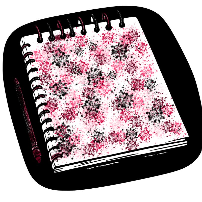 a blank sketch pad