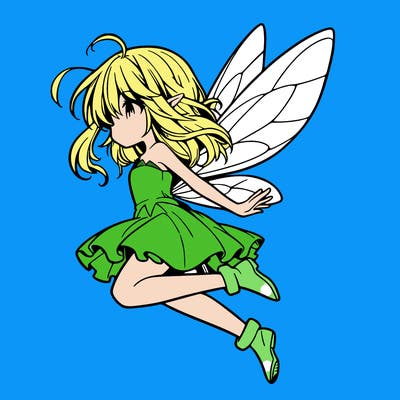 manga fairy flying