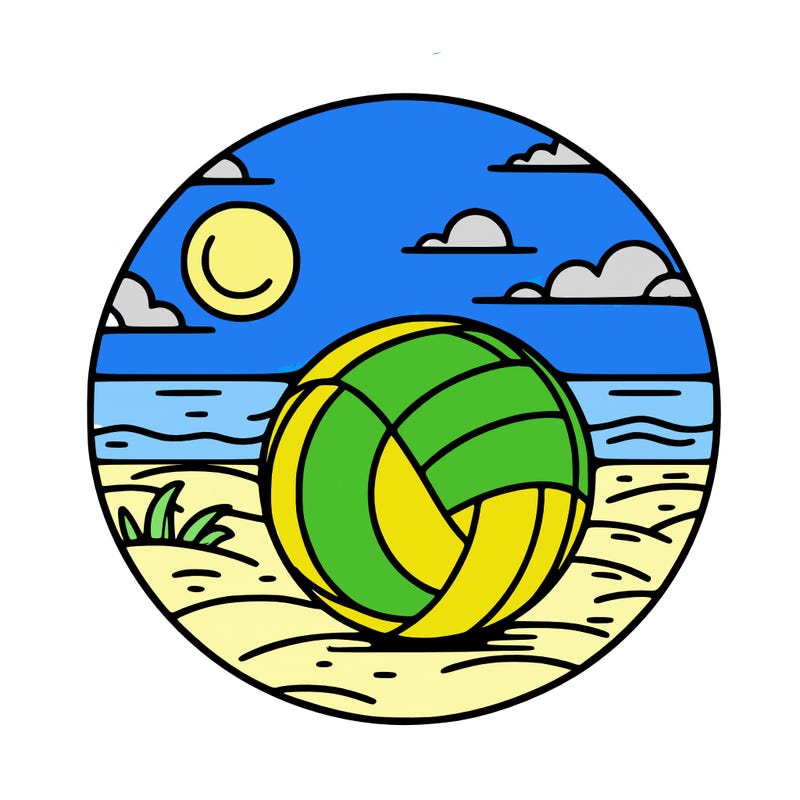 volleyball on a beach