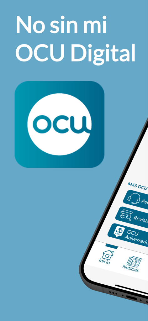 OCU Digital consumer app logo and mobile interface display