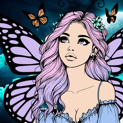 butterfly fairy realistic girl