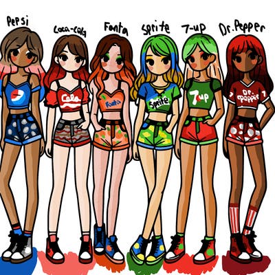 a group of girls wearing crop tops and shorts