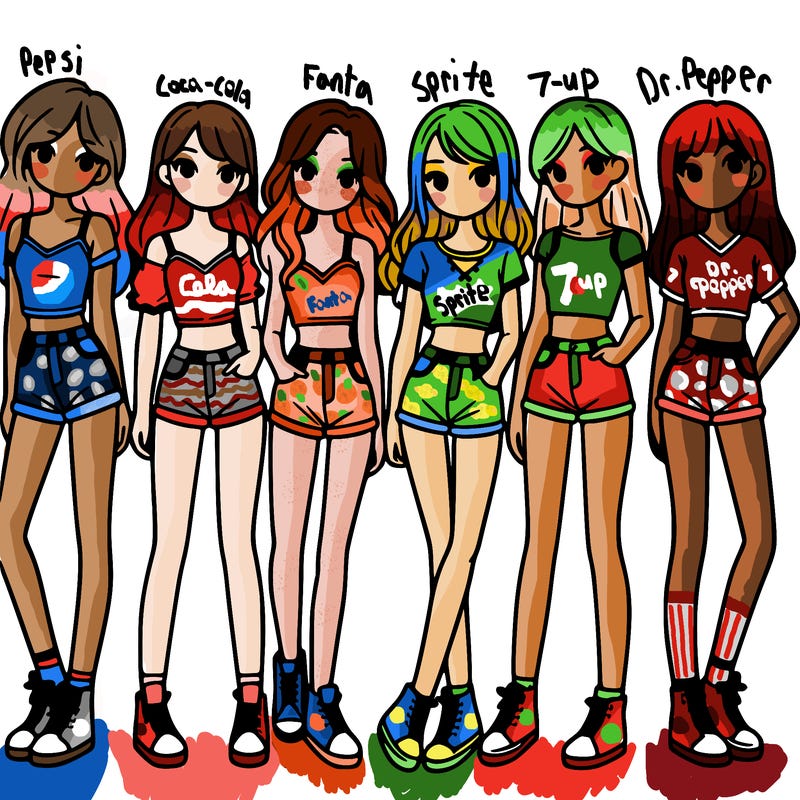 a group of girls wearing crop tops and shorts