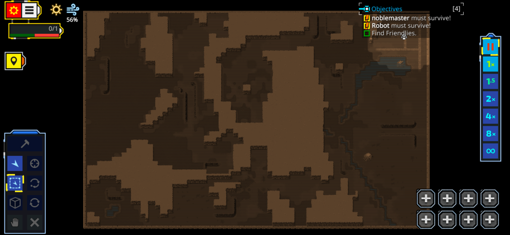 Retro Commander - Gameplay screenshot of Retro Commander RTS showing the map and mission objectives