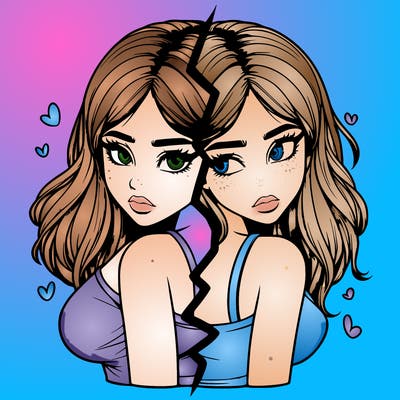 realistic girl split