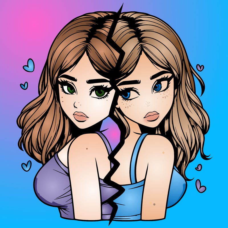 realistic girl split