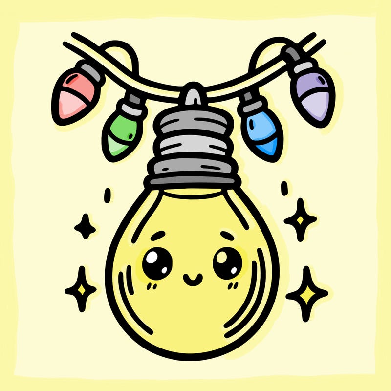 small bulb of a garland