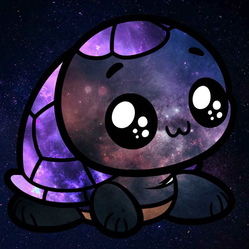 cute little animated turtle