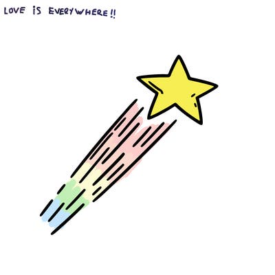 a shooting star in the sky