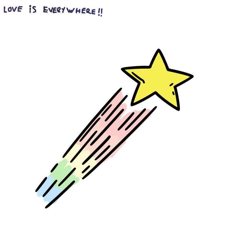 a shooting star in the sky