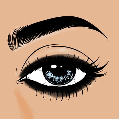 eye closed realistic