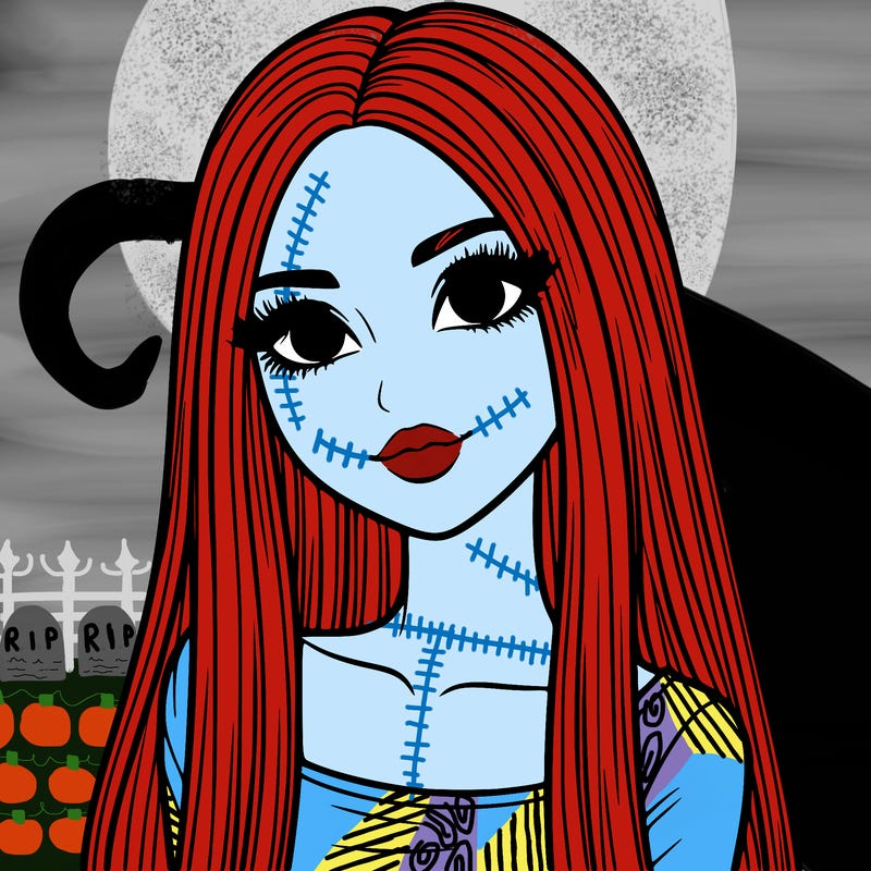 realistic girl with straight and long hair