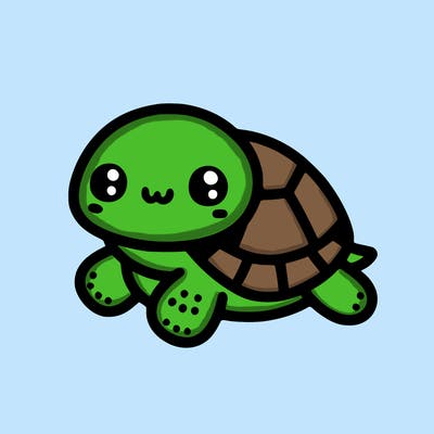 cute simple little turtle