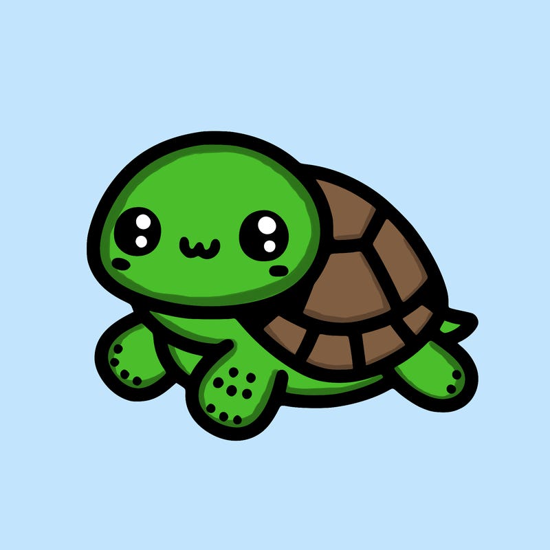 cute simple little turtle