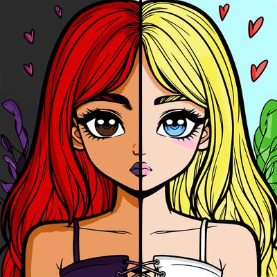 realistic girl split