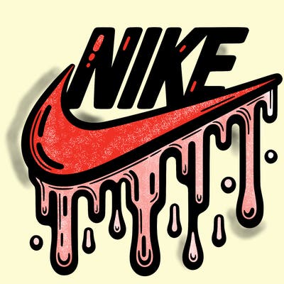 dripping nike logo