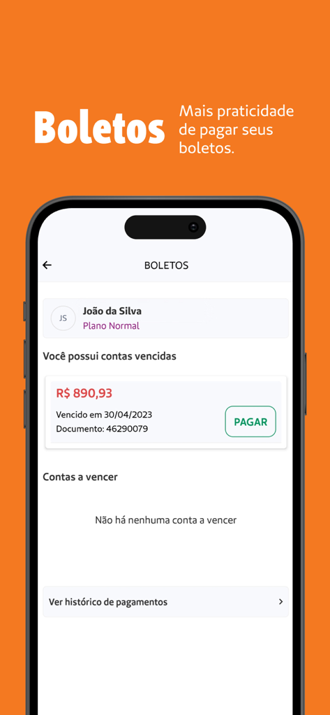 Unimed SP - Clientes - Mobile interface of Unimed SP app showing bills and payment status