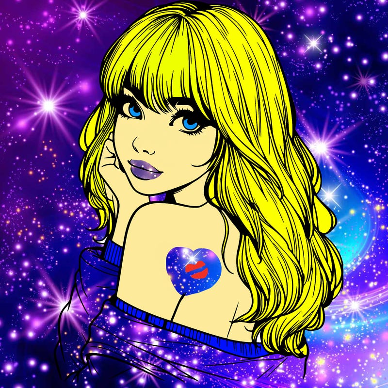 realistic girl with bangs looking over her shoulder