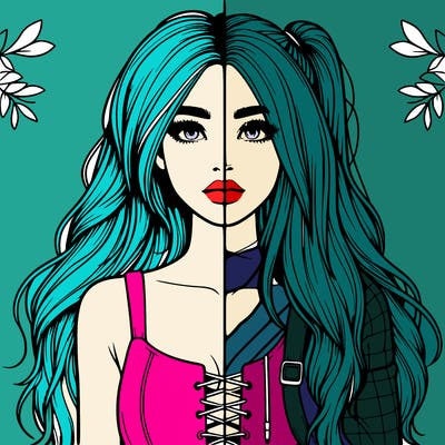 realistic girl split