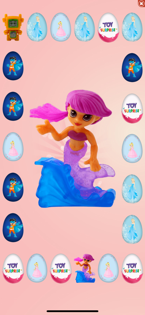 Surprise Eggs - Un giocattolo a forma di sirena rivelato da un uovo a sorpresa nell'app mobile Uova a Sorpresa
