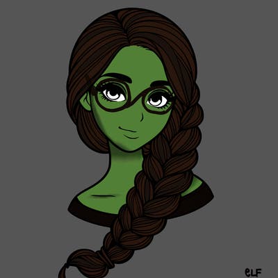 realistic lady with a braid