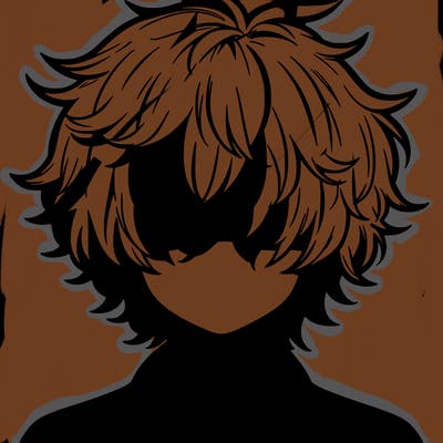 manga boy fluffy hair covering his eyes