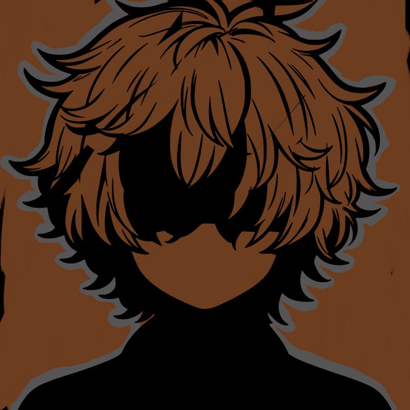 manga boy fluffy hair covering his eyes