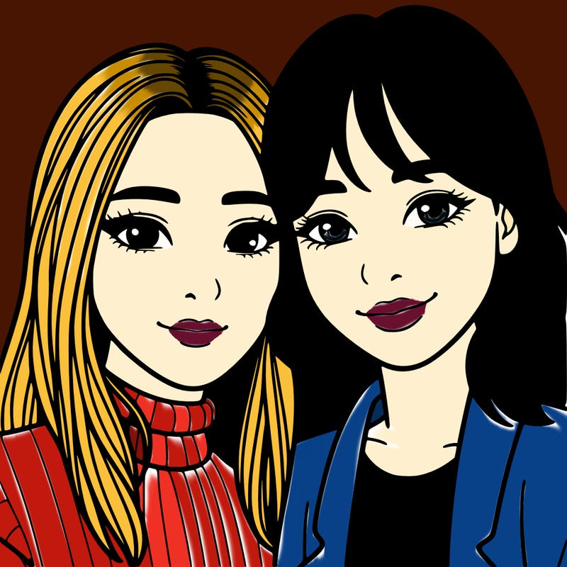 asian woman being in a couple with a latina woman realistic