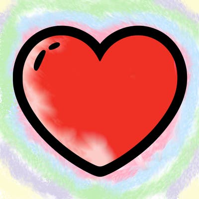 a blank heart
