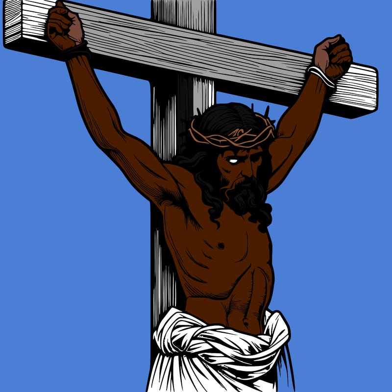 jesus realistic on the cross