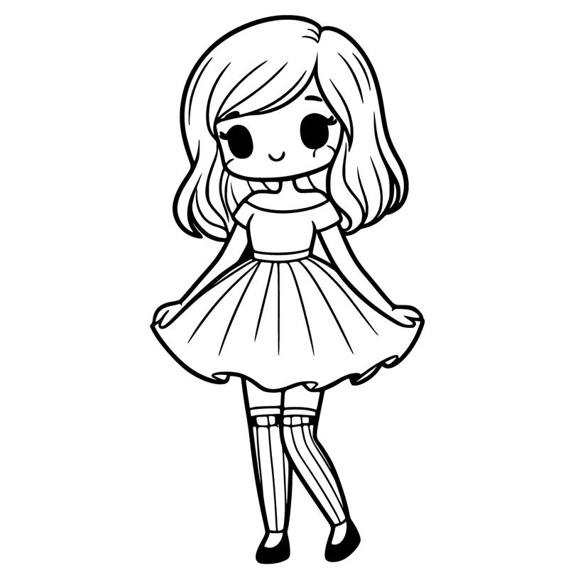 a girl who wears a short dress