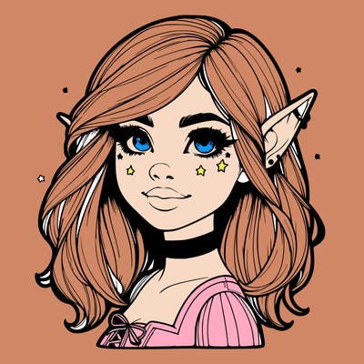 realistic halloween elf girl