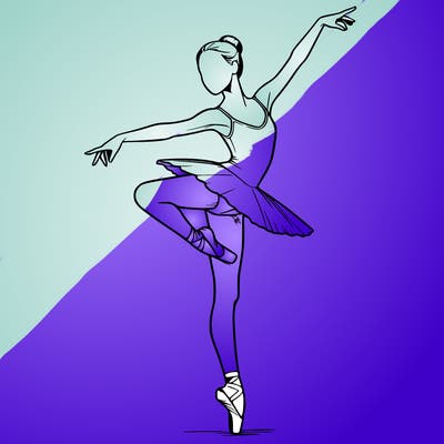 realistic person doing ballet