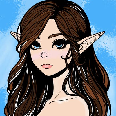 elf girl realistic dark fantasy