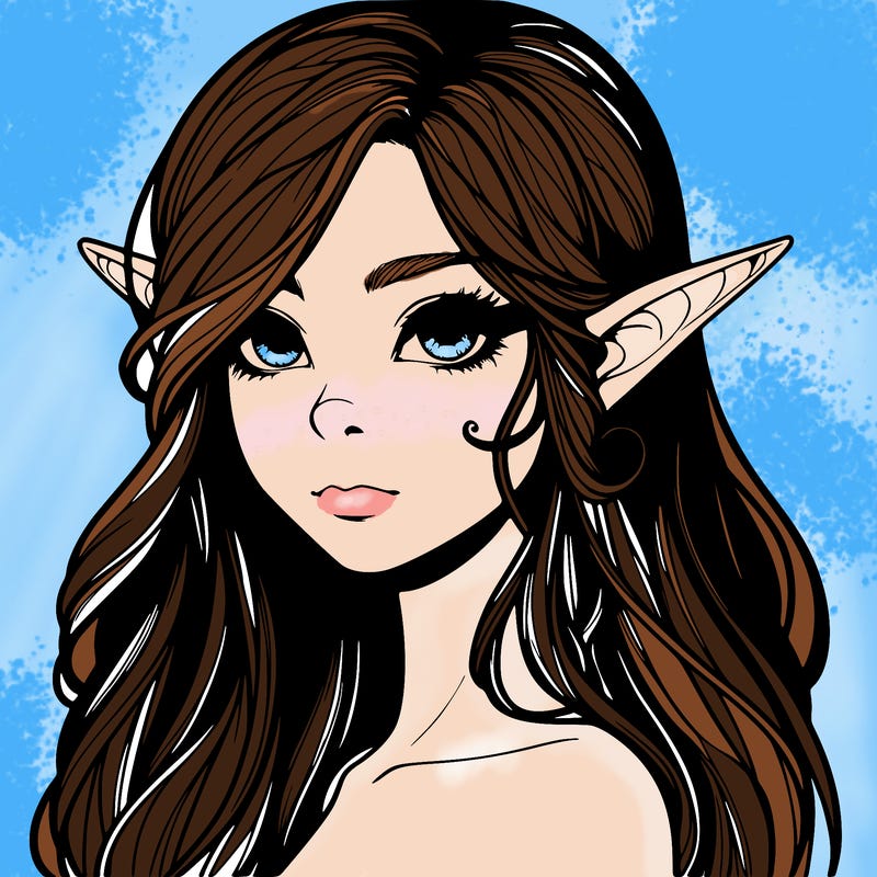 elf girl realistic dark fantasy