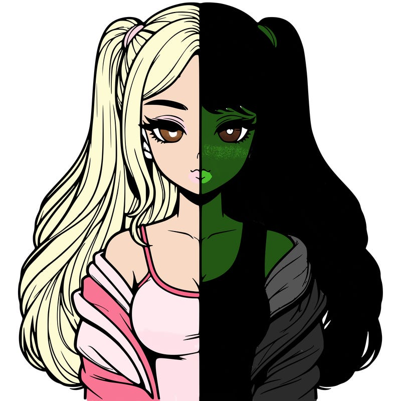 realistic girl split