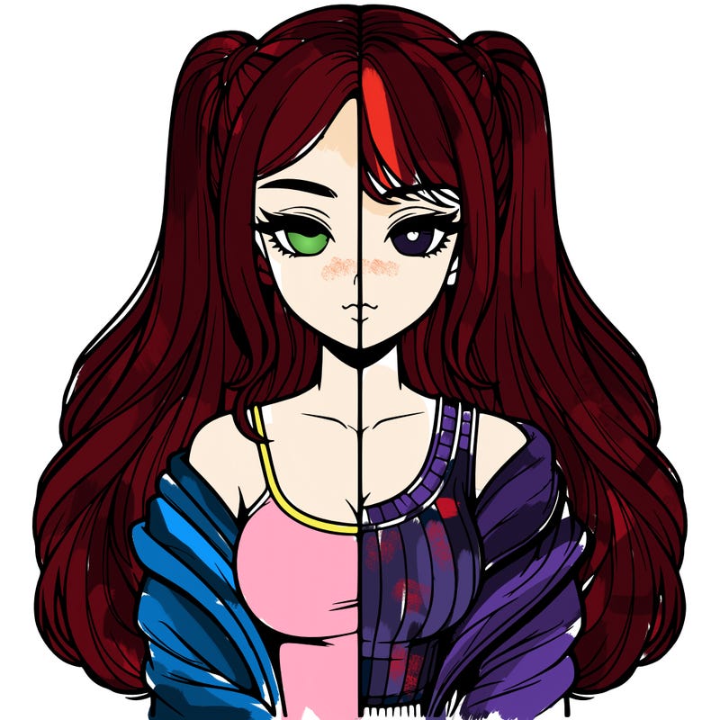 realistic girl split