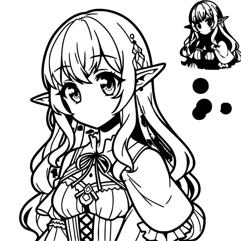 an anime girl who is an elf