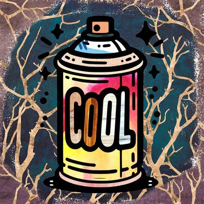 a spray paint can that's cool