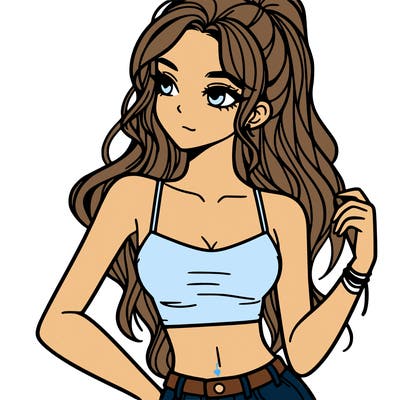 girl in crop top