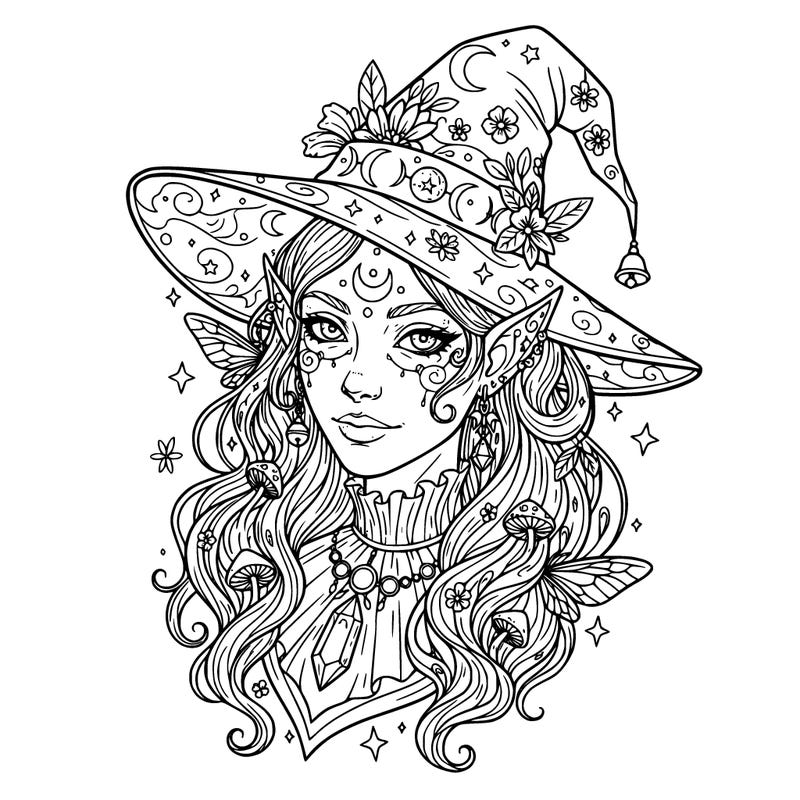 witch face pretty fairy