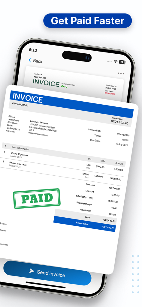 Invoice Maker & Receipt App | AI-Powered Professional Billing