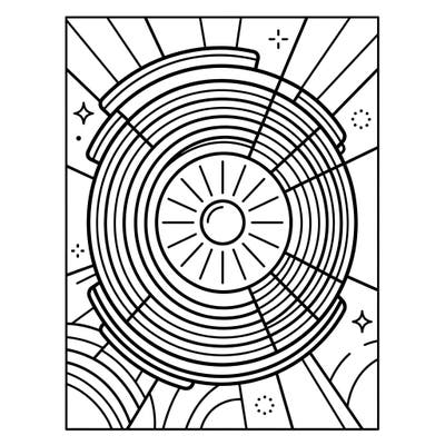 Spark your little one's imagination with this engaging Fresnel lens coloring page designed specifically for toddlers. Its ultra-thick lines and large, simple shapes are perfect for developing fine motor skills and introducing early concepts of light.