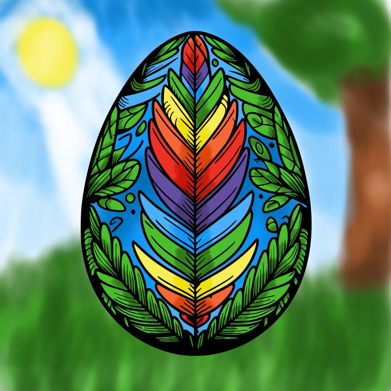 a detailed and realistic easter egg