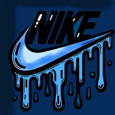 dripping nike logo