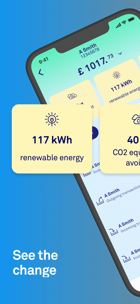 Triodos Bank UK - Triodos Bank UK app screen showing renewable energy impact data