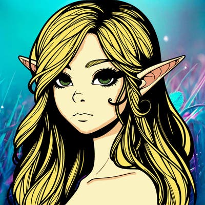 elf girl realistic dark fantasy