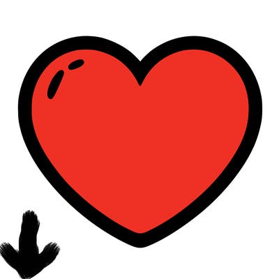 a blank heart