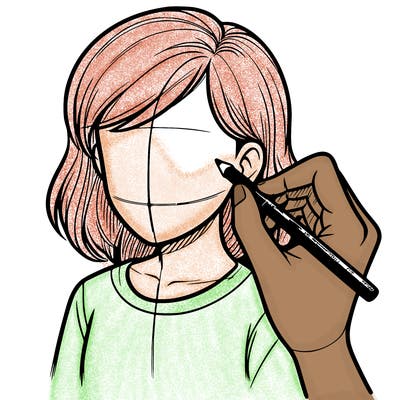 drawing a realistic person